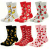 Wholesale Fruit Printed Cotton Mid Calf Socks Winter Warm Unisex Casual Boutique Resale