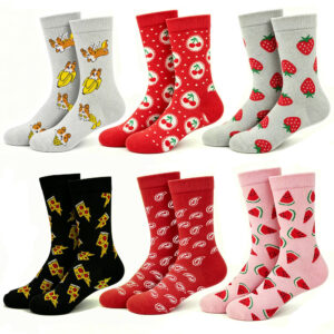 oly-0dc48f59c4b509537a8c279768209e30 Wholesale Fruit Printed Cotton Mid Calf Socks Winter Warm Unisex Casual Boutique Resale