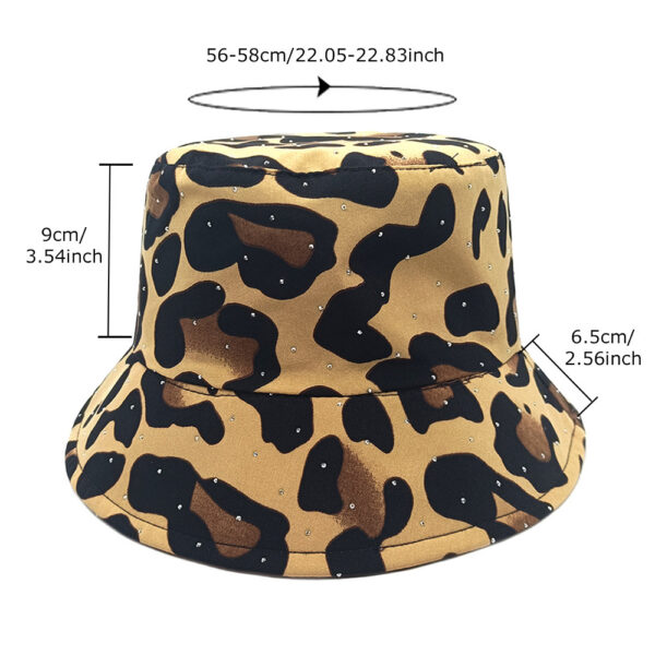 Wholesale Trendy Leopard Print Bucket Hat Casual Sun Protection Cap for Men Women