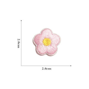 Self-adhesive pink flower cloth stickers -3#