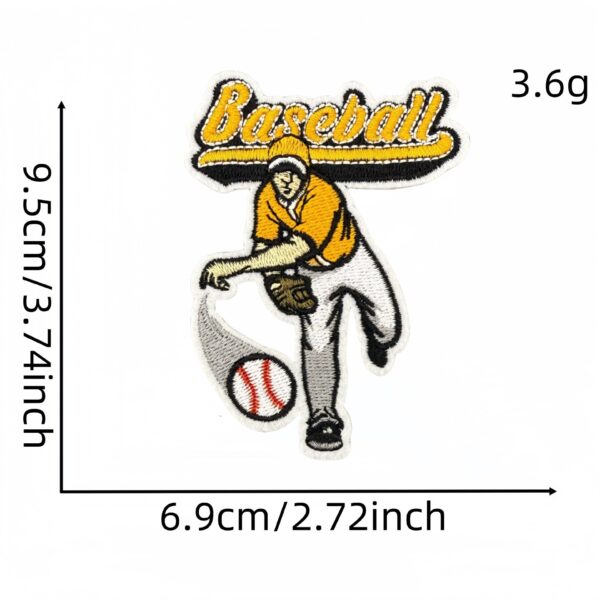 Wholesale Polyester Thread Cartoon Baseball Embroidered Patch Decorative Accent for Resale