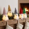 Wholesale Christmas Gnome Rudolph Light- Ornament with Sequin Hat Holiday Gift Decoration OLY Exclusive