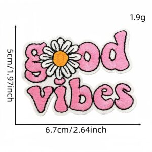 Pink english cloth sticker 19#