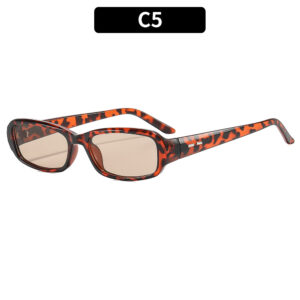 C5-leopard print frame light tea piece