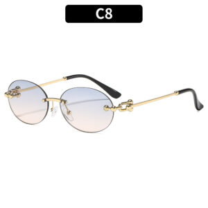 C8-gold frame blue tea tablets