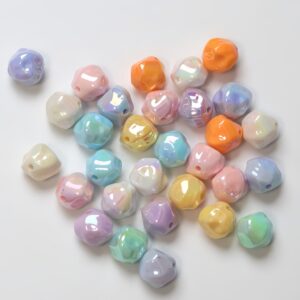 10-randomly mixed colors / The size is about 12mm, the hole diameter is about 1.8mm (sold by piece)