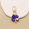 Wholesale Trendy Four Leaf Clover Rhinestone Keychain Pendant Zinc Alloy Bag Charm