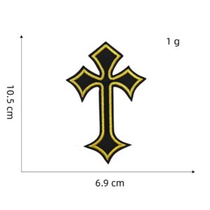 Gold edge cross cloth patch 1#