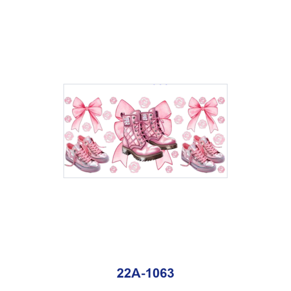 oly-0e61c7ce6b6cabbae190b427eb691718 Wholesale 5pcs Sweet Pink Girly High Heel Dress Hat Lipstick Woman Cherry Blossom Bow Sneaker Mixed Decor Prints 16oz Cup UV DTF Wraps