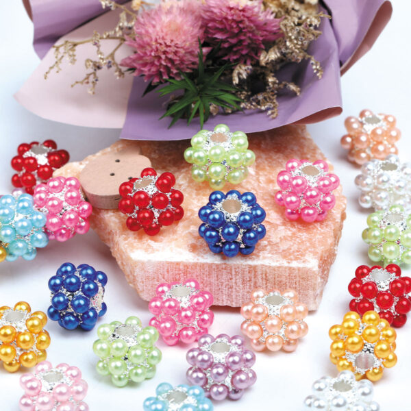 Wholesale Zinc Alloy Imitation Pearl Beads DIY Jewelry Making Spacer Beads Fashion Accessory Craft Supplies
