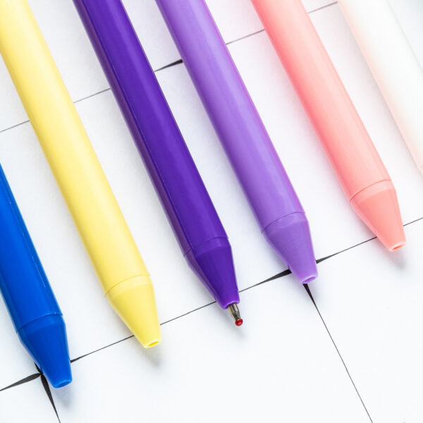oly-0e88178b1ad779bd493beb965da432c0 Wholesale Macaron Color Plastic Ballpoint Pens for Students Exam Writing - Custom Logo Advertising Gift