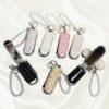 oly-0e8fb504ce8cf3168f9c39720c9bf244 Wholesale Fashion White Abalone Rhinestone Comb and Mirror Keychain, Portable 2 in 1 Hair Comb and Makeup Mirror Key Ring Accessory
