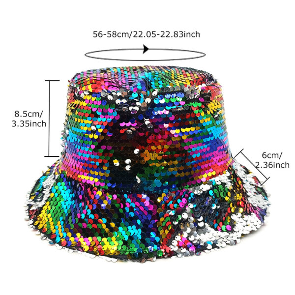 oly-0eb3172da6080945b446a04dee185fbd Wholesale Colorful Sequined Reversible Fisherman Sun Hat for Women