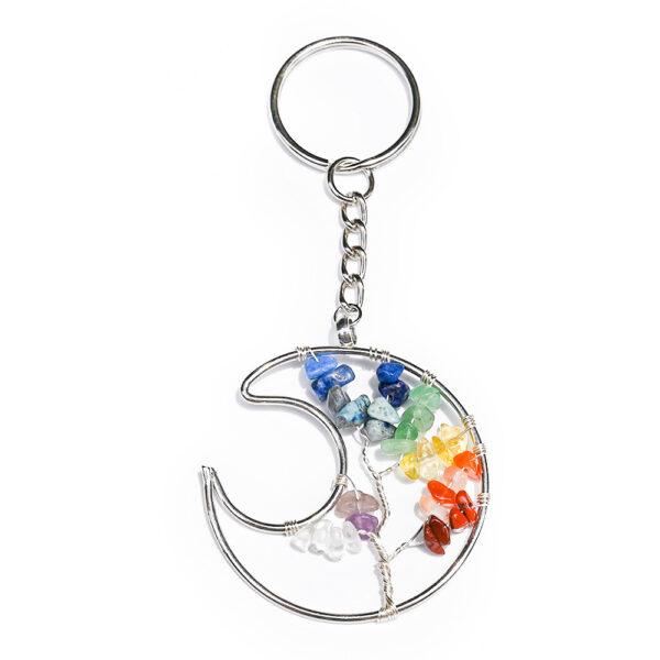 oly-0ed6f48f4657d59de0ce1725be50fe01 Wholesale Natural Crystal Yoga Keychain Pendant Five pointed Star Tree of Life, Fashion Accessory