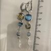oly-0ef33c37bb218ef654b080d396aafc05 Wholesale Tribal Asymmetrical Long Earrings with Sky Blue Zircon Cross Circle Vintage for Travel Souvenir Gift Jewelry Accessory