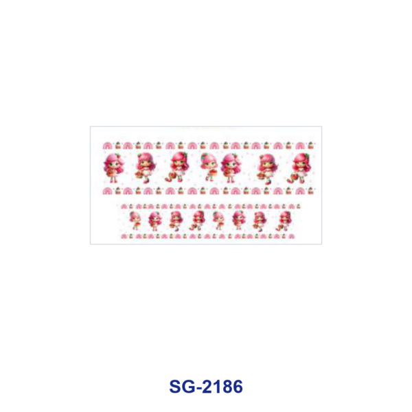 oly-0ef4abee13323797c5885f775d91aa36 Wholesale 8pcs Mixed Cute Strawberry Girl Cartoon Print 3oz Cup Stickers Wrap