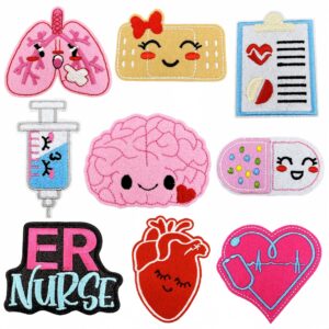 oly-0f014c5aa4412415963e0ba283ce851e Wholesale Cartoon Medical Series Embroidered Patches Polyester Thread Bag Accessories