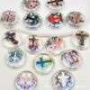 oly-0f066d4c9cde5841a8b308bd4d0d0ce7 Wholesale Trendy Acrylic Floral Cross Beads Double Sided 24mm Beads for Jewelry Making