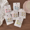 oly-0f1c7072b5c8398bfd890b51028493e0 Wholesale Spring Floral Metal Hair Clip Set Polka Dot Heart Design Cute Side Clips Everyday Hair Accessory Boutique Resale