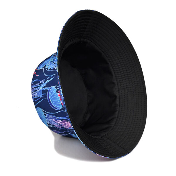 Wholesale Reversible Jellyfish Print Bucket Hat Sun Protection All Seasons Fashion Accessory