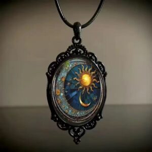 Moon sun necklace / 30x40