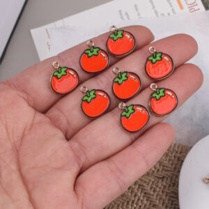 oly-0f2886edb97f60cb0dfbccef7d258bf0 Wholesale Zinc Alloy Persimmon Pendant Charm Stylish DIY Jewelry Accessory for Bracelet Keychain or Bag
