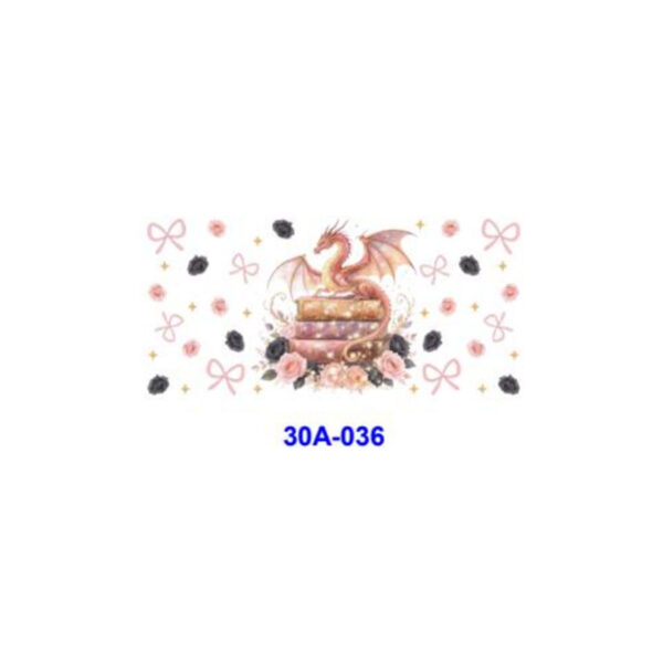 oly-0f2ae2b279ffa0280fd08aa881776f5a Wholesale 5pcs Magical Dragon Unicorn Book Floral 16oz Cup UV DTF Wraps