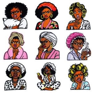 oly-0f58c28b730768c3c84d77343eb464f9 Wholesale Funny Expression Sequins Embroidered Patch with Iron On Backing Chic Decorative Gift for Coat