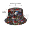 oly-0f61cb3fe95348ef1163a70edb772d80 Wholesale Graffiti Print Double Sided Bucket Hat Sun Hat for Outdoor Travel Fashion Casual