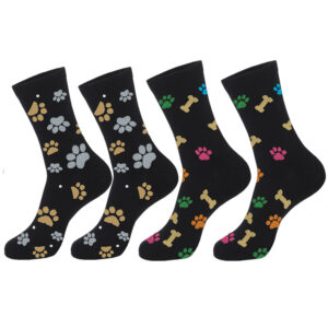 oly-0f6401daa3618c3fa47383c1b0612ea3 Wholesale Fashion Women's Mid Calf Socks with Animal Paw Pattern Everyday Casual Winter Socks