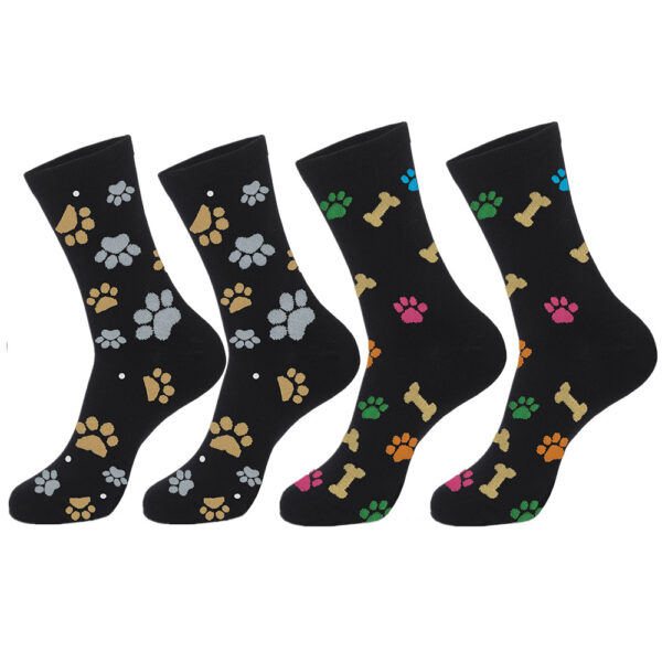 Wholesale Fashion Women's Mid Calf Socks with Animal Paw Pattern Everyday Casual Winter Socks