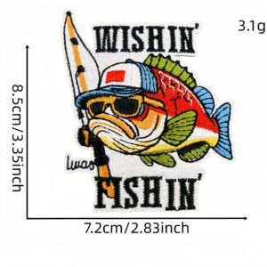 Fishing theme cloth stickers 16 #