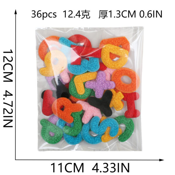 oly-0f71750469fac824fbe73a55ab19a0a5 Wholesale Alphabet Chenille Embroidery Patch Polyester Decorative Accent for Clothing and Accessories Gift