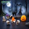 Wholesale Creative Halloween Skull Resin Ornament Cartoon Cross Tombstone DIY Home Decor Craft Supply