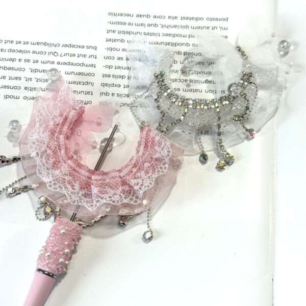 oly-0f74b3296a6f27ef26e9e16a15220f11 Wholesale Bling Korean Butterfly Lace Tassel Moon Boat Car Hanging Accessory Pink Beads Boutique Resale