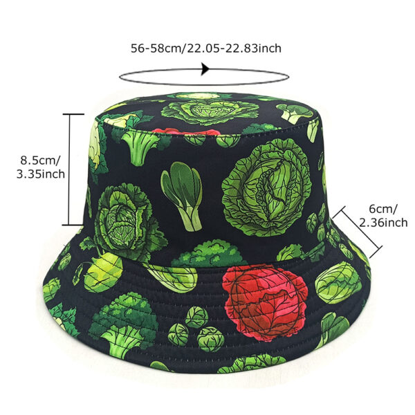 Wholesale Vegetable Pattern Fisherman Hat Trendy Summer Sun Hat Fashion Accessory Boutique Gift