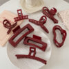 oly-0f7d761d9188b71208d253ef6a56c56c Wholesale Chic Resin Hair Claw Clip Large Red Updo Gripper Everyday Styling