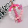 Wholesale Handmade Silicone Heart Bag Charm Keychain Valentine Gift