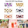 oly-0fa047475f19f2a130b00629c5ed3feb Wholesale 5pcs Watercolor Colorful Butterfly Sunflower Rose Floral Mixed Decor Prints 16oz Cup UV DTF Wraps