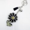 oly-0fa74e4498b3fce35ee8fcb2f17d5f11 Wholesale Rhinestone Flower Keychain Tassel Pendant Wedding Gift Car Key Accessory