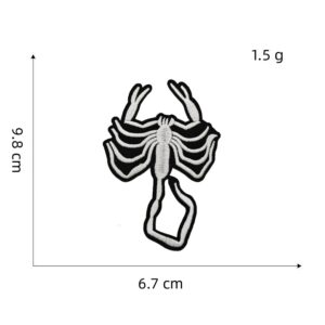Punk style skull cloth sticker 6#