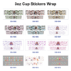 oly-0fc2711455a5fcee0cbb9b0b72a0f3e3 Wholesale 8pcs Cowgirl Cute Drink Animal Pattern 3oz Cup Stickers Wrap OLY Exclusive