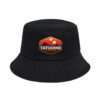 Wholesale Trendy Sunrise Print Fisherman Hat Unisex Sun Protection Outdoor Dome Hat Short Brim Black Resale Accessory