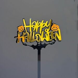 1. 3mm thick acrylic is about 10cm wide / Double layer pumpkin bat happy halloween