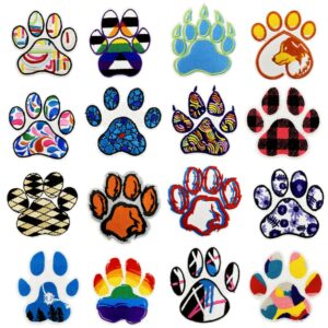 Wholesale Polyester Thread Colorful Bear Paw Embroidery Patch for DIY Home Decor and Fashion Accessory