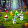Wholesale Halloween Ghost Mushroom Resin Ornament for Garden DIY Miniature Landscape Decor