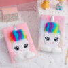 Wholesale Cute Plush Unicorn Journal A5 Pink Notebook for Kids Gift Resale Accessory