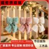 oly-0ff0ef2ad91a471413393419dad67e52 Wholesale White Velvet Christmas Bow Hanging Decoration European Style Large Size for Tree Wall Home Decor Gift