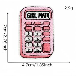 Cartoon black and pink fabric applique #5