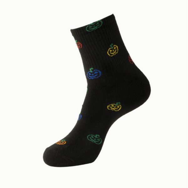 oly-100a705332f0269a6c7cd6c0a085de28 Wholesale Trendy Face Mid Calf Socks Polyester Unisex Casual Socks